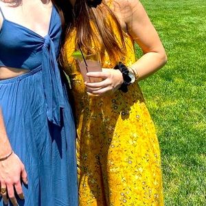 yellow with flower pattern jumpsuit - old navy